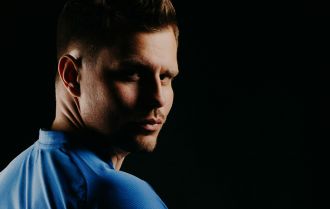 Players check what is behind them during a game 