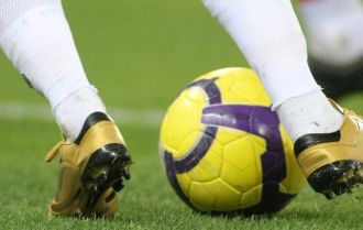 Players dribble and use step over skills to beat players