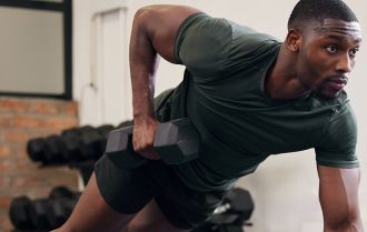 Players build up their bodies for a soccer profile