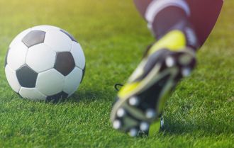 Players shooting at goal