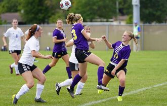 Players look to keep possession and score goals